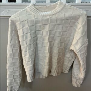 Abercrombie & Fitch Textured Cream Sweater